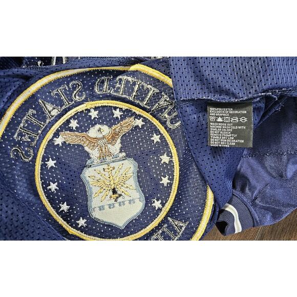 USAF US Air Force Falcons Football Jersey Shirt JWM Sewn-on Patch Mens XXXL - Picture 8 of 9